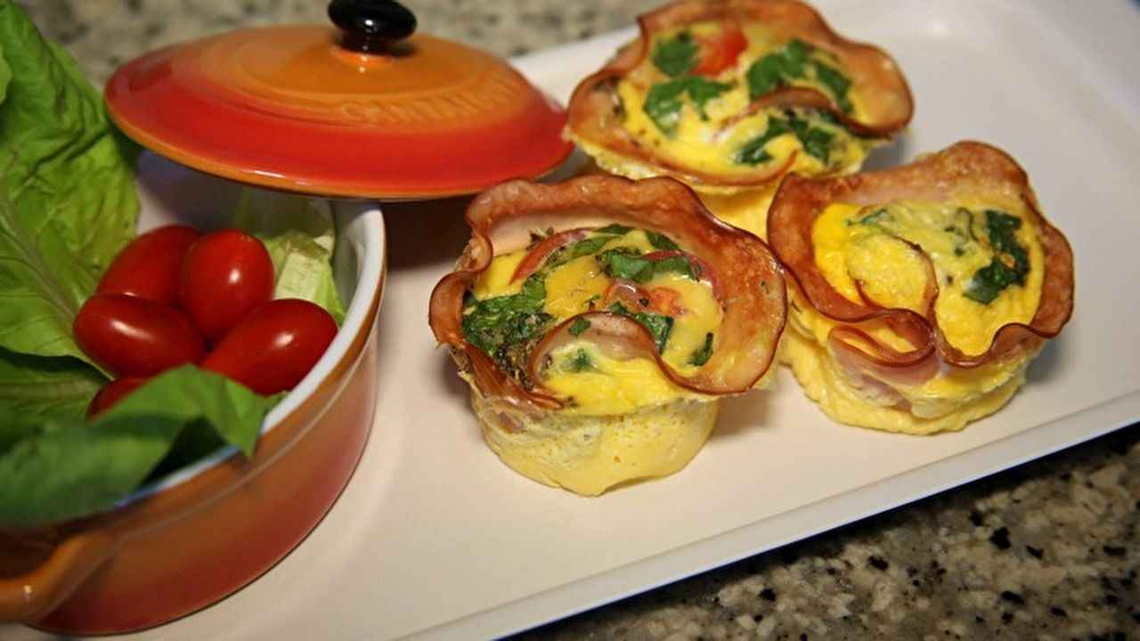 Receita de omelete de microondas com Peru