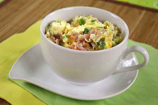 Receita de omelete de microondas na Caneca
