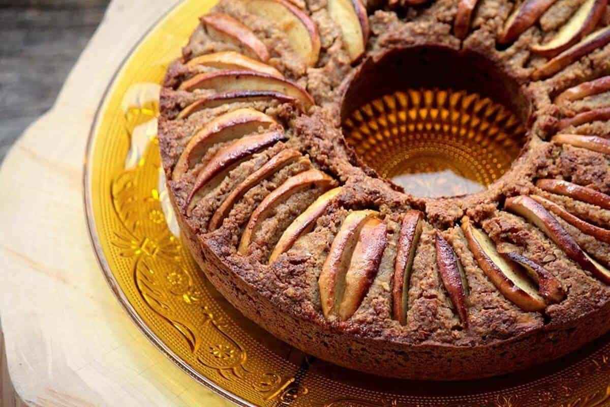 Receita de Bolo de Maçã com Aveia Fit