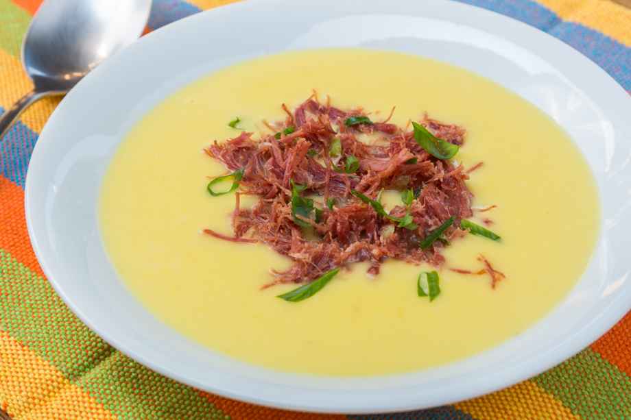 Receita de Sopa de Mandioquinha com carne de sol