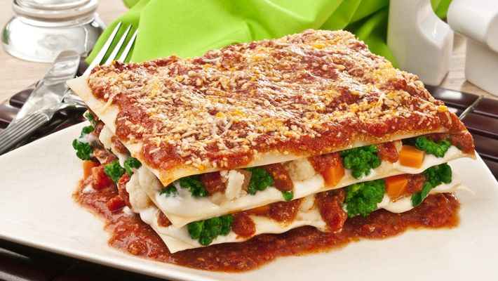 Receita de Lasanha de Legumes ao Salsaretti de Ricota 