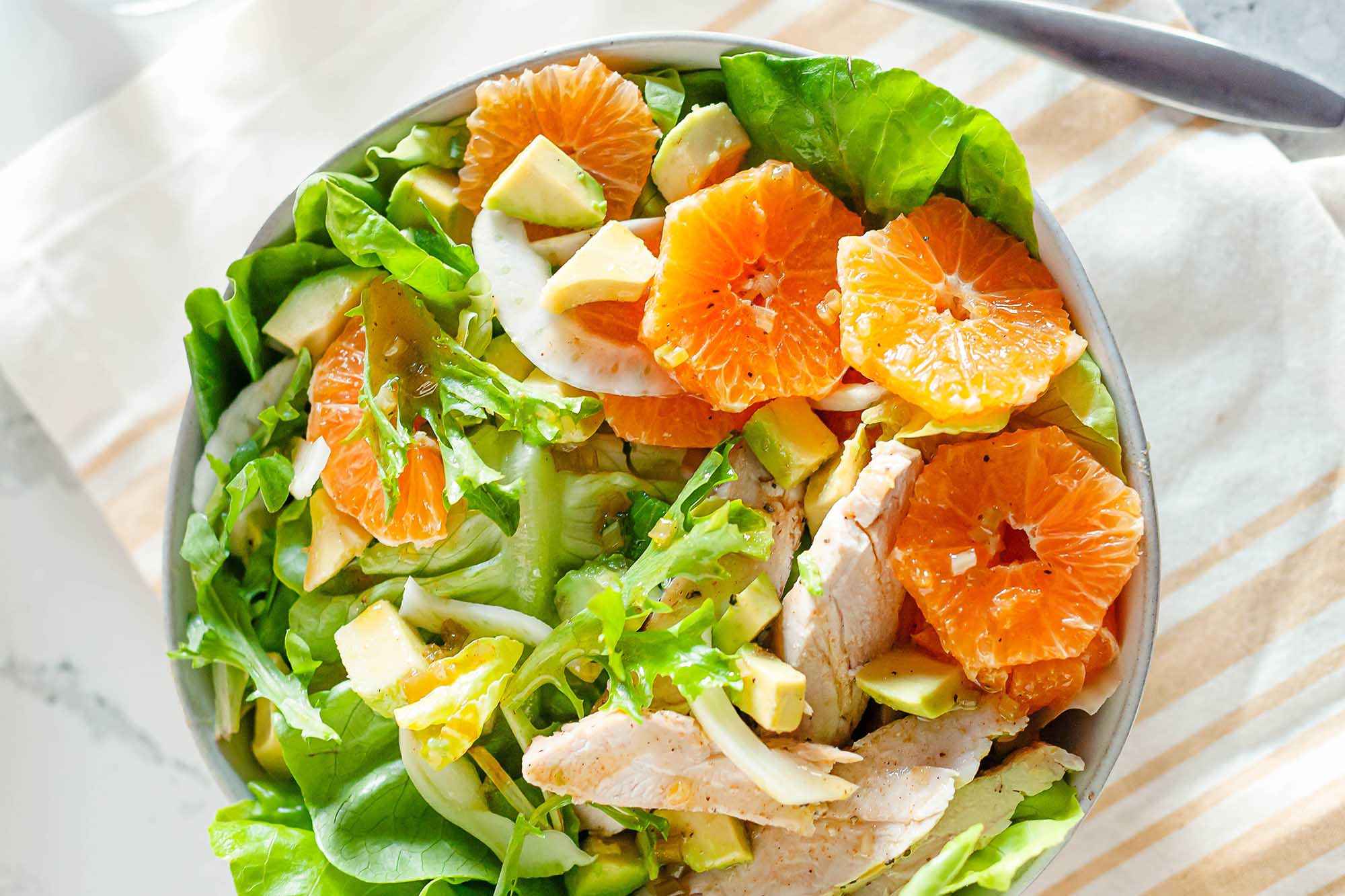 Receita de Salada de Frango com Laranja 