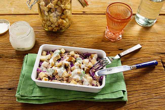 Receita de Salada de Frango com Repolho e Abacaxi 