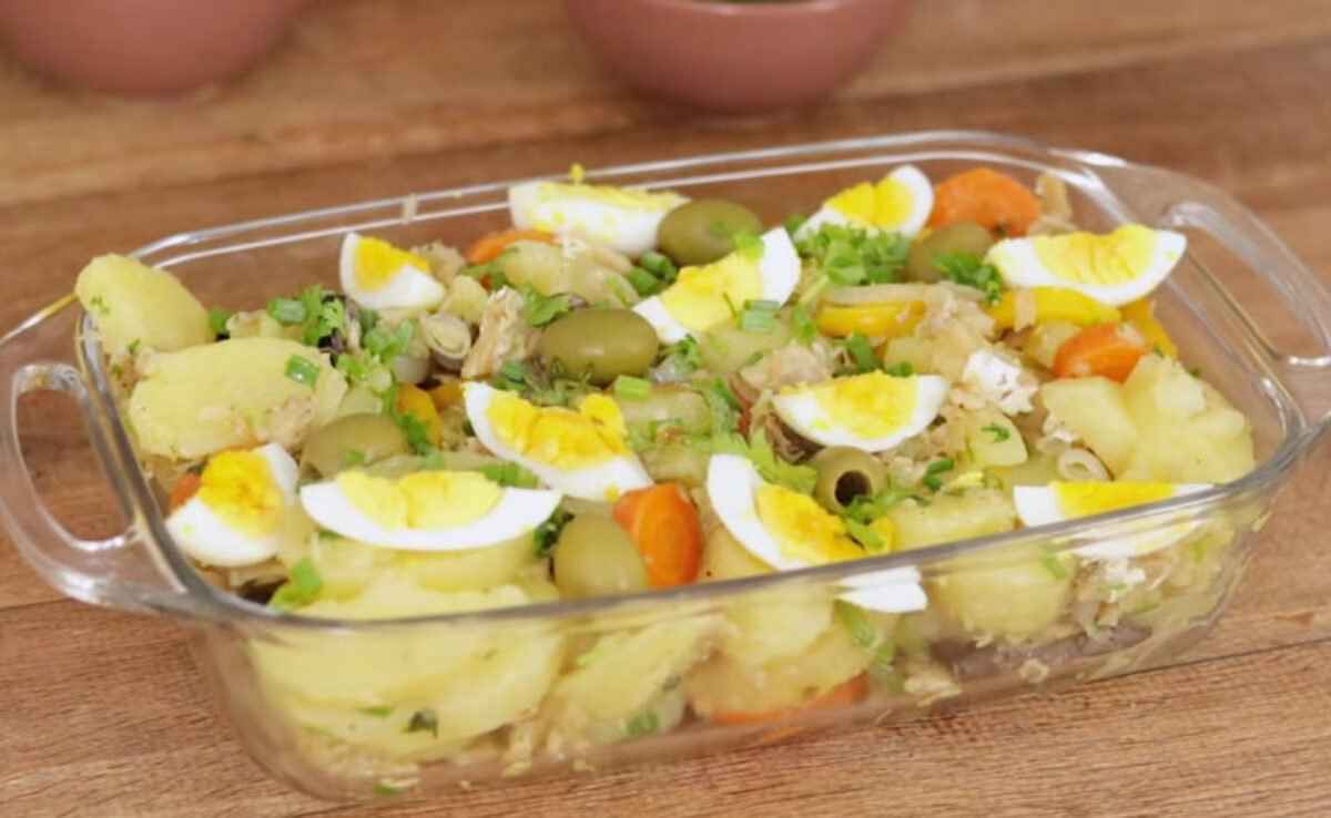 Receita de Bacalhau com batatas Delicioso 