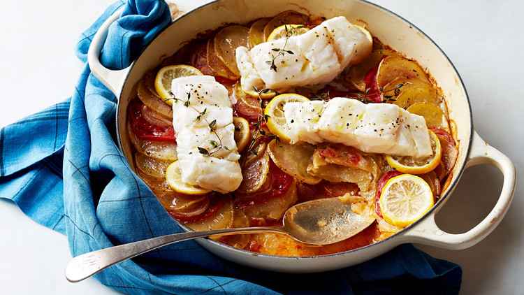 Receita de Bacalhau com batatas Fritas 