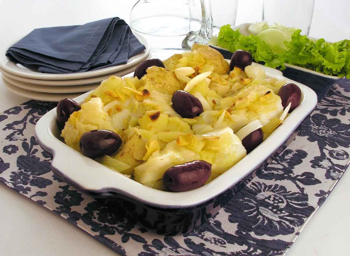 Receita de Bacalhau com batatas ao Murro