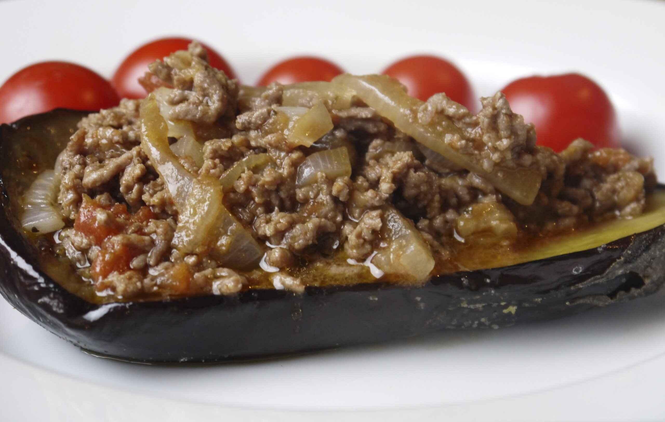 Receita de berinjela recheada com carne moída Americana 