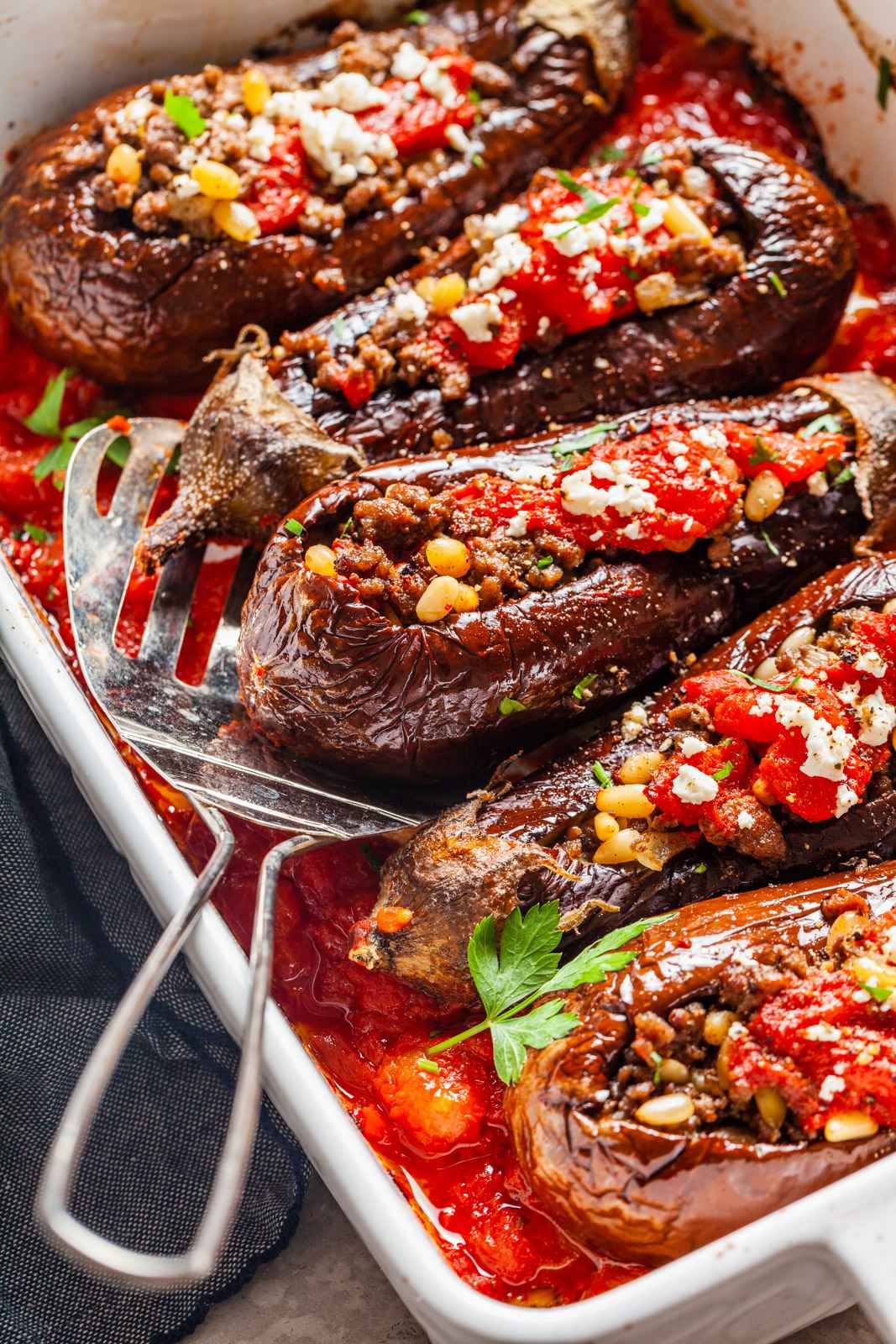 Receita de berinjela recheada com carne moída Low Carb