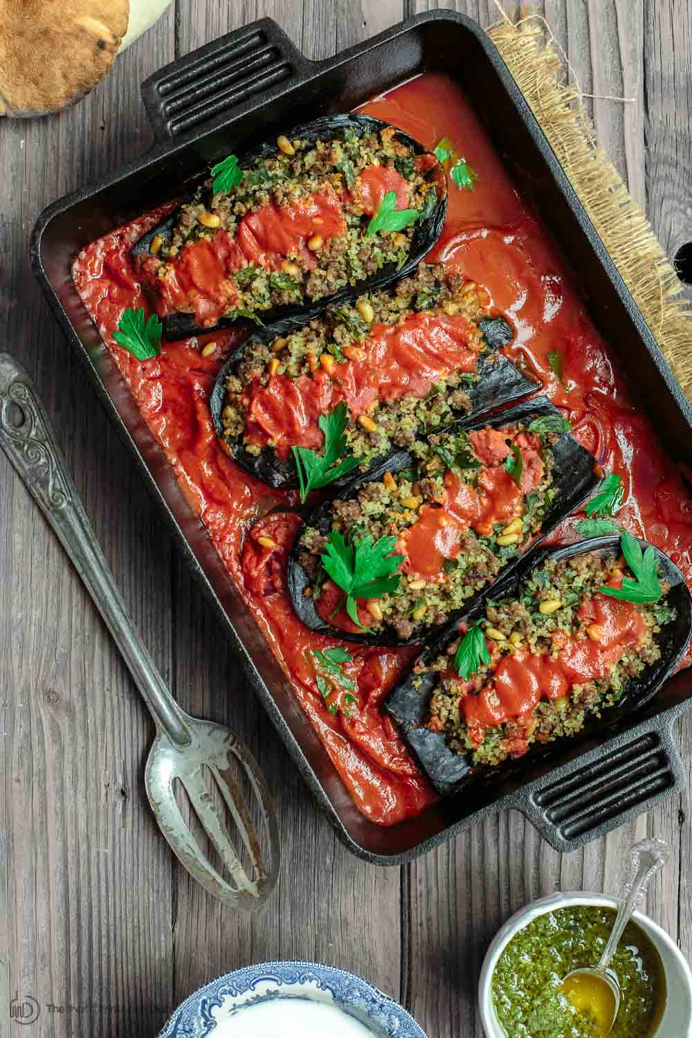 Receita de berinjela recheada com carne moída no Forno