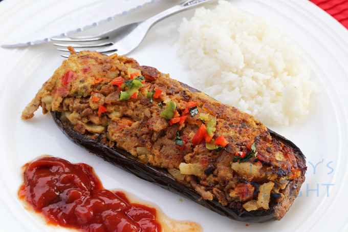 Receita de berinjela recheada com carne moída para Jantar