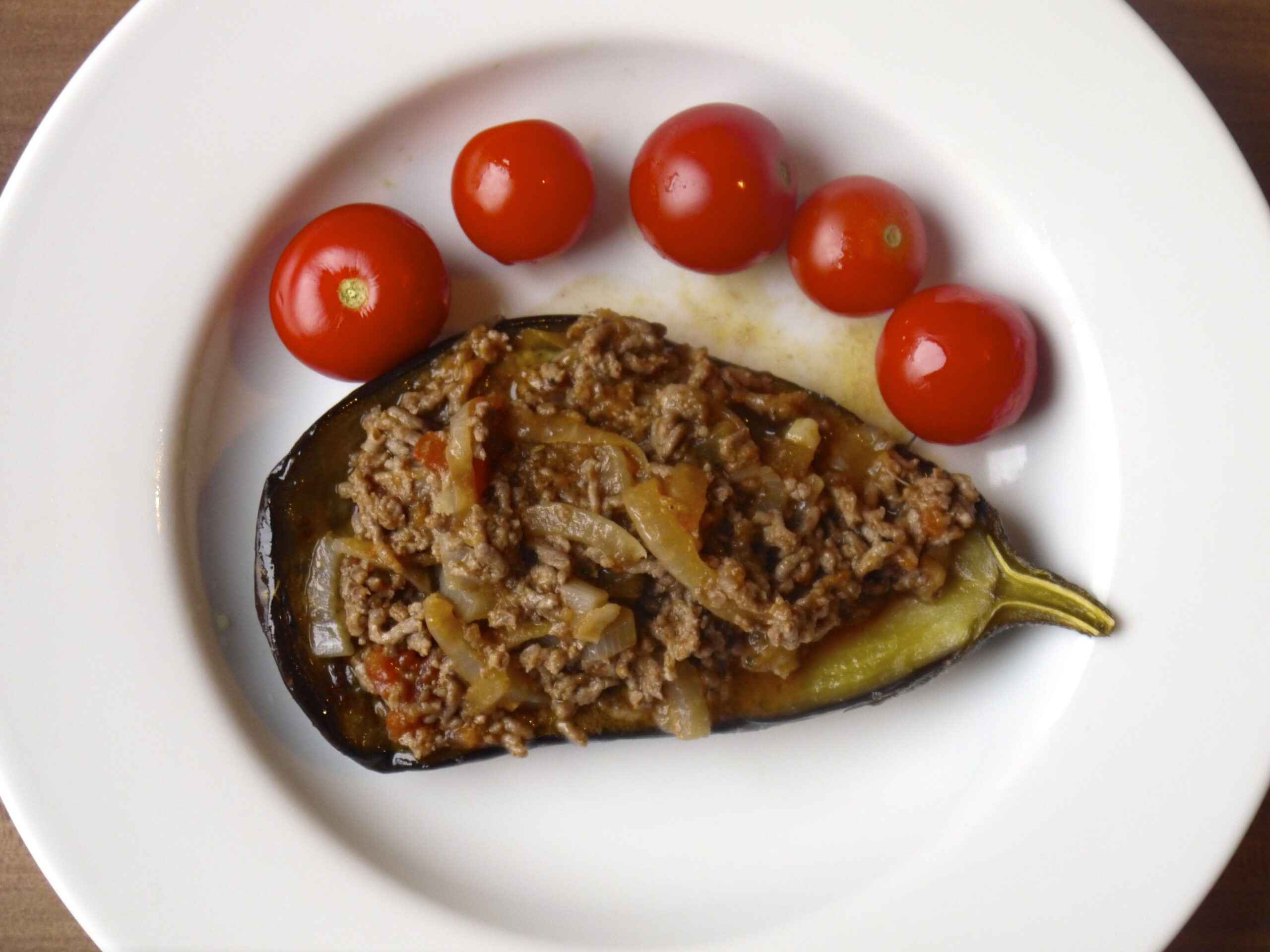 Receita de berinjela recheada com carne moída Diferente 
