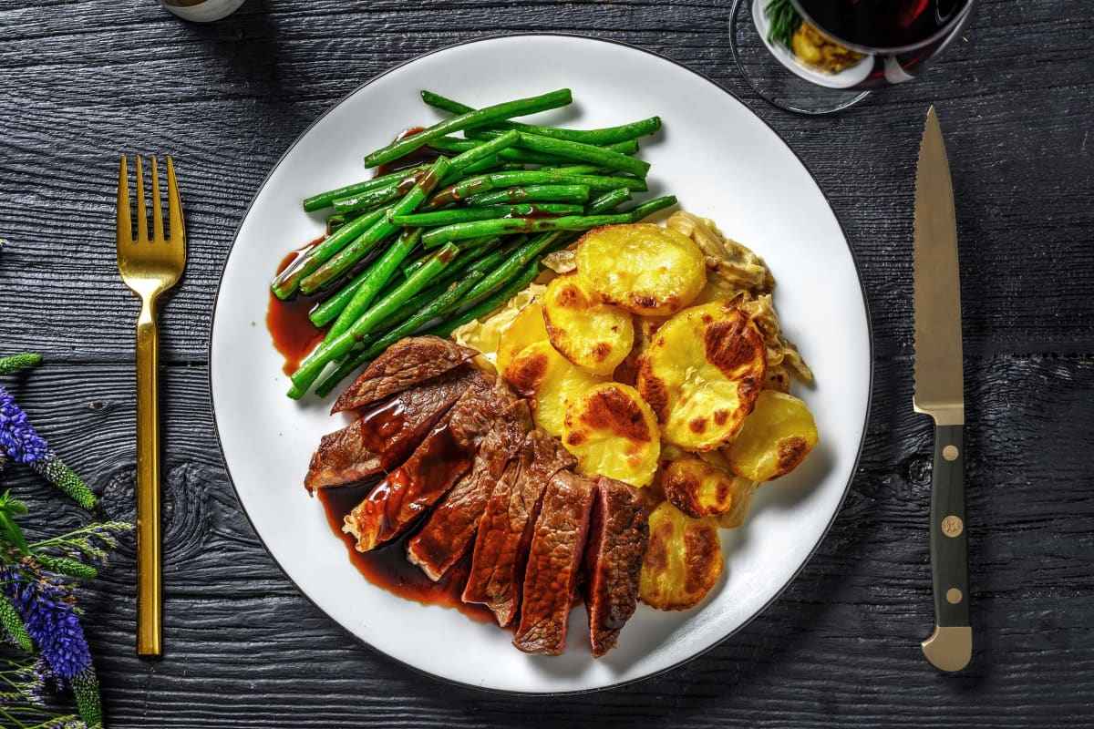 Janta rápida e Fácil de Bife com Batata e Legumes salteados