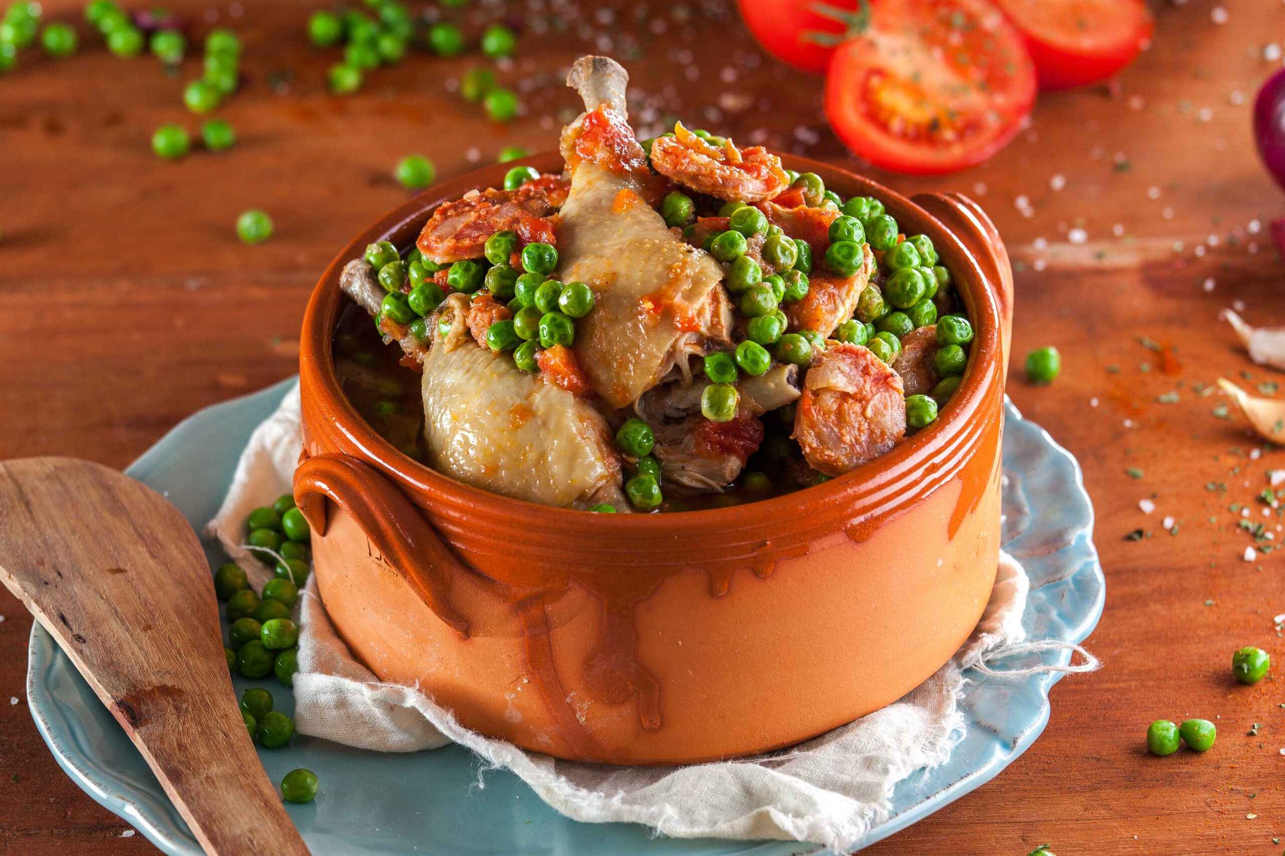 Janta rápida e Fácil de Frango com Ervilhas simples