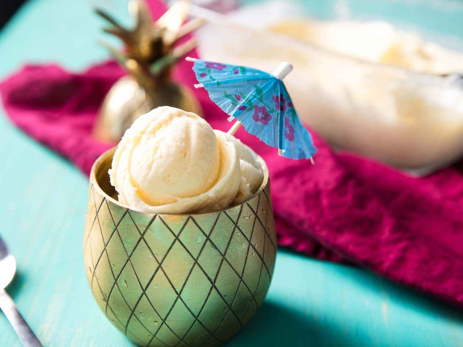 Receita de Sorvete caseiro de abacaxí 