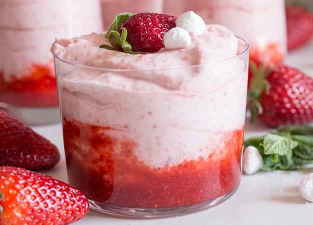 Receita de Mousse de Morango para Festas