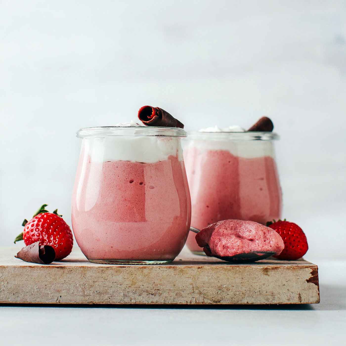 Receita de Mousse de Morango para duas pessoas