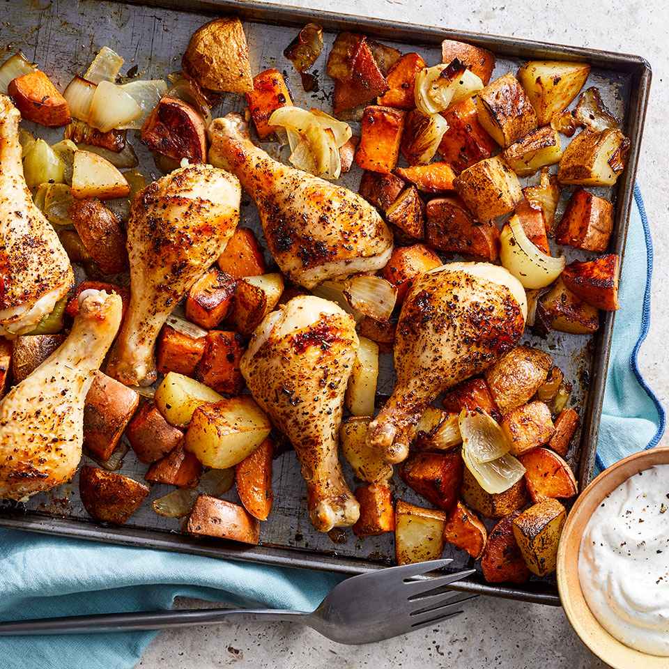 Receitas com Frango no forno com batata