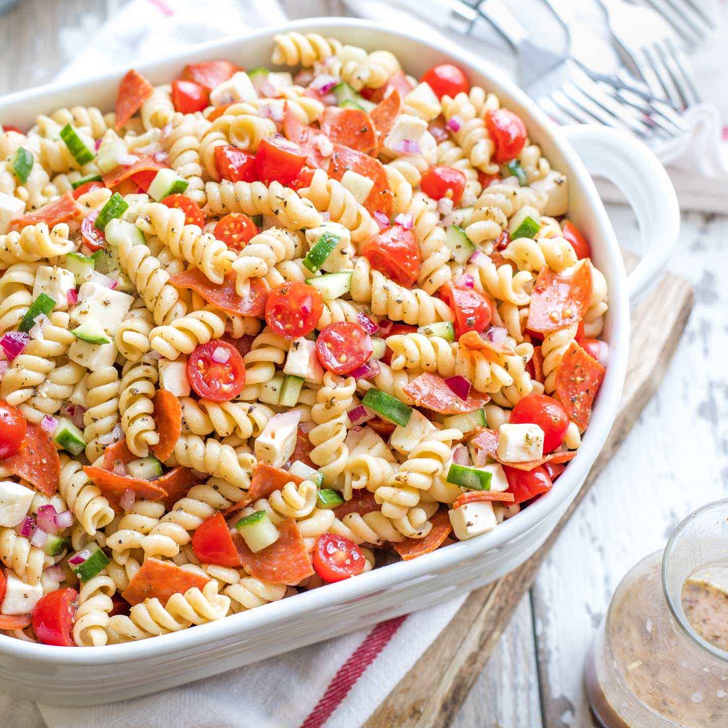 salada de macarrão